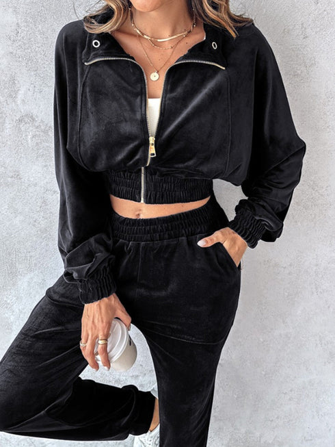 'Ursel' Crop Top and Joggers Set - Celes Fashion